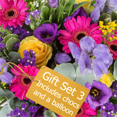 Gift Set 3A- Florist Choice Basket Arrangement