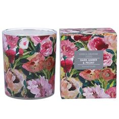  Dark amber &amp; peony scented candle-Gisela Graham